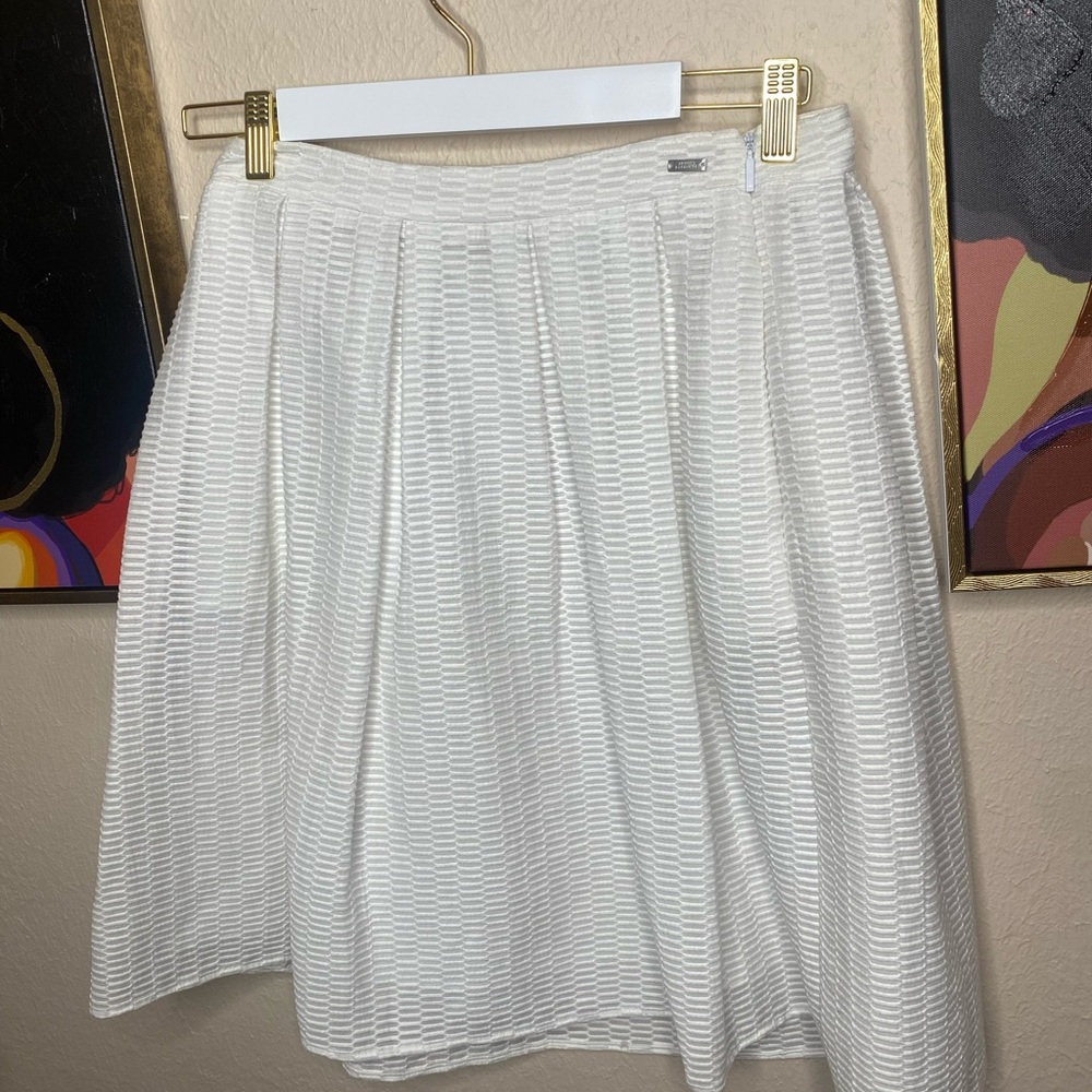 Armani Exchange White A-Line Skirt